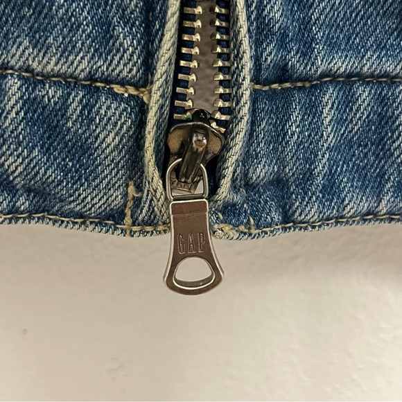 Vintage Men Gap Denim Lined Zip Up Trucker Style Jacket Size Medium - Picture 4 of 9